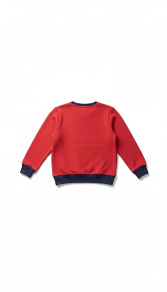 Çocuk Sweatshirt / Logo Baskılı - Kırmızı - Resim 3