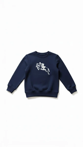 Çocuk Sweatshirt / Logo Baskılı - Lacivert - Resim 2