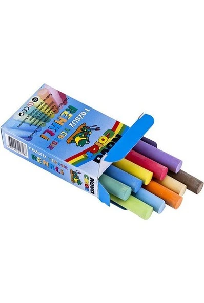 Nova Color Tebeşir Tozsuz 10 Lu Renkli Nc-4111 ürün görseli 1