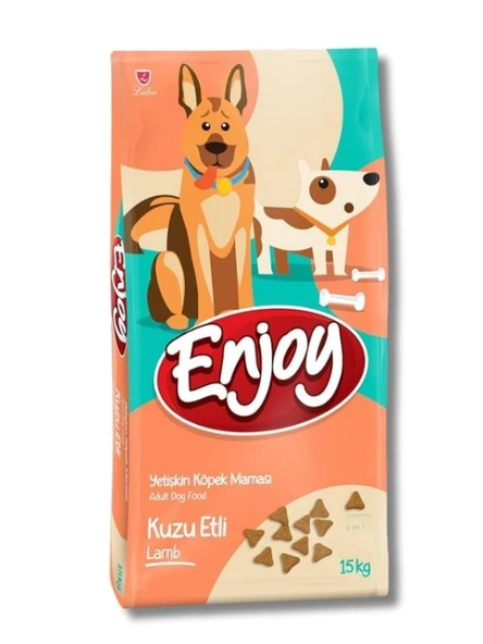 Enjoy Kuzu Etli Yetişkin Köpek Maması 15 Kg - Güçlü Kaslar, Parlak Tüyler, Dengeli Beslenme ürün görseli 1