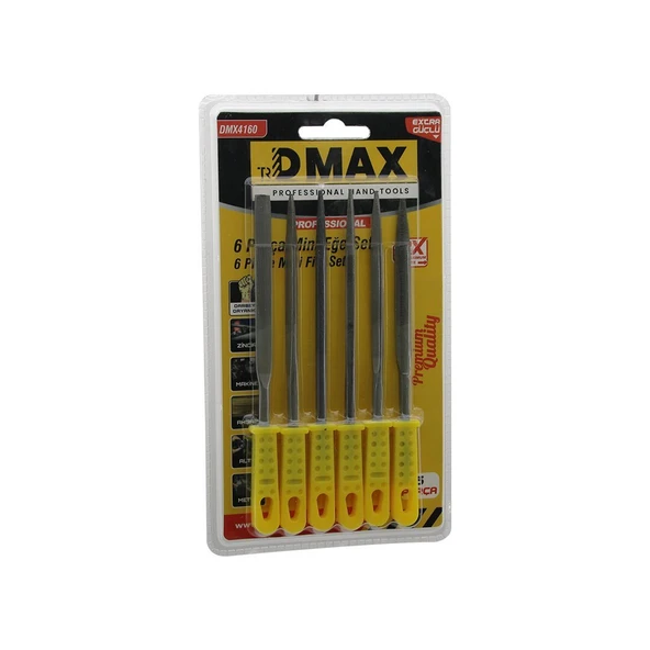6PCS MİNİ ÇELİK EĞE SETİ DÜZ - YUVARLAK - YARI DAİRESEL - KARE - ÜÇGEN (4915) ürün görseli 1