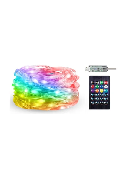 Petinka 10 MT Uzaktan Kumandalı Çok Modlu Dekoratif Ortam Aydınlatması USB LED Işık ürün görseli 1