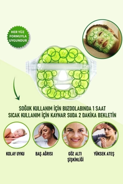 Salatalık Yüz Maske Jel Sıcak Soğuk Kullanım Rahatlatıcı ürün görseli 1
