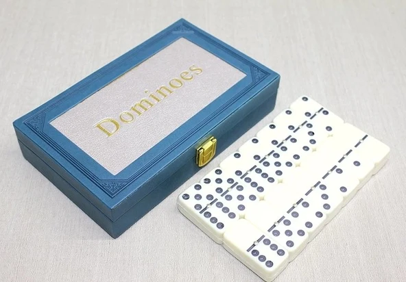 Deri Kutulu Domino Oyunu Alk4218 ürün görseli 1