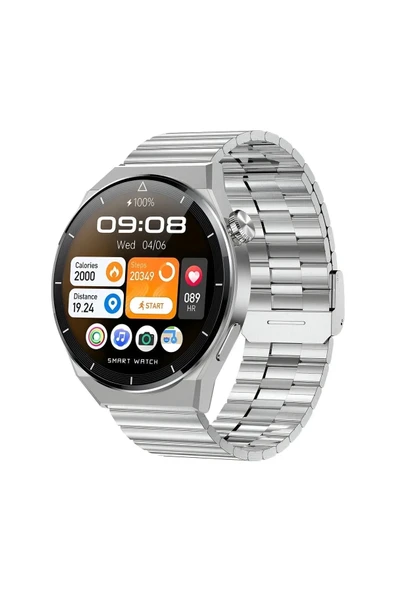 GT3 Max Elegant Smart Watch GT3 Max Elegant Erkek Akıllı Saat Deri-Metal-Silikon 3 Kordonlu ürün görseli 1