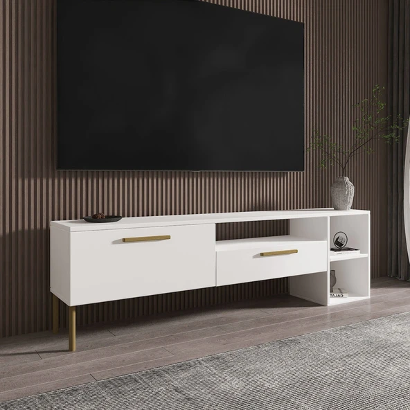 Parion 150 cm Modern TV Sehpası  Beyaz ürün görseli 1