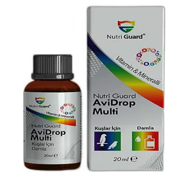 Nutri Guard Avi Drop 20 ml Muhabbet Kuşu ve Papağanlar İçin Genel Multivitamin Takviyesi ürün görseli 1