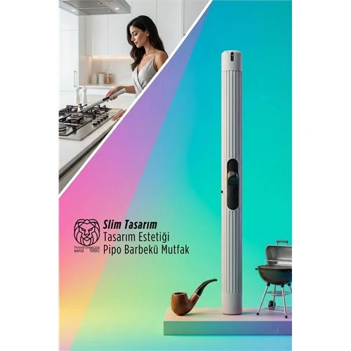 Slim Lüks Mutfak Pipo Çakmağı - Gazlı Uzun Barbekü Ateşleyici - Modern Tasarım ürün görseli 1