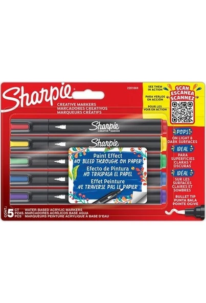 Sharpie Akrilik Markör Yuvarlak Uç 5 Li Bls 2201069 ürün görseli 1