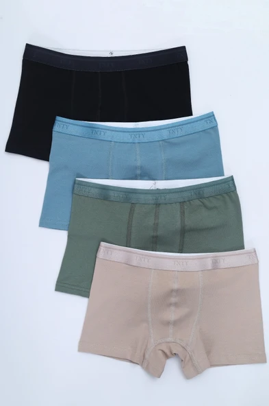 Toontoy Erkek Çocuk Pamuklu Lastikli Boxer - 4'lü Paket - TK24827 ürün görseli 1