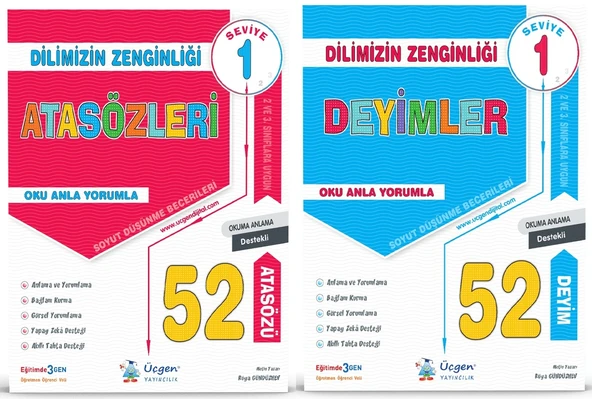 Üçgen 2026 2. Sınıf Dilimizin Zenginliği Atasözleri + Deyimler 1. Seviye Seti 2 Kitap ürün görseli 1