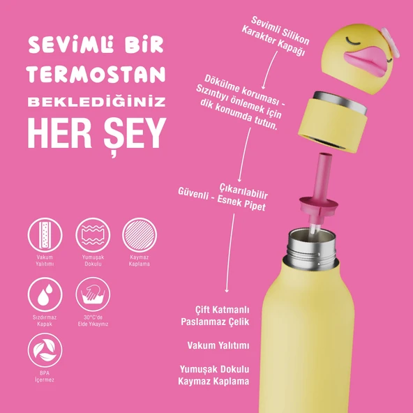 Asobu Bestie Bottle - Ducky - Resim 3