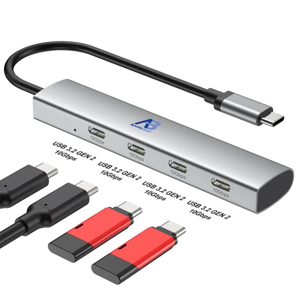 UHP01-017 ApolloBell 4 Portlu USB C 3.2 Gen 2 Hub ürün görseli 1