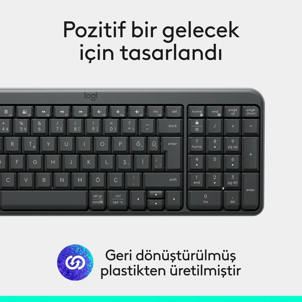 Logitech K250 Kablosuz Bluetooth Klavye Siyah - Resim 6