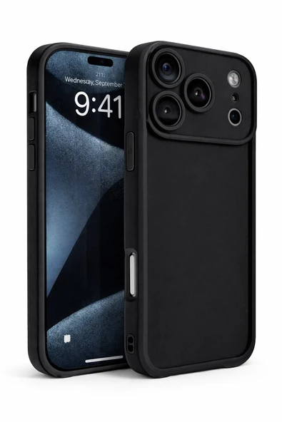 iPhone 17 Pro Max Uyumlu Kamera Çıkıntılı Mat Silikon Darbe Emici Telefon Kılıfı ürün görseli 1