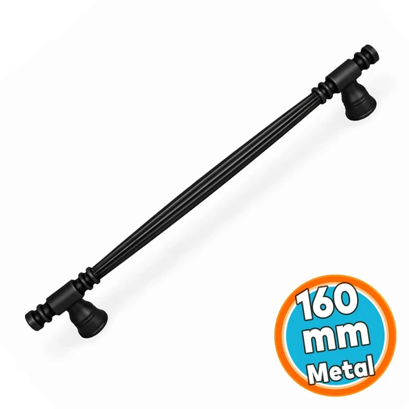 Çekmece Kulp 160 mm Siyah Modern Tasarım Dayanıklı Dolap Kapak Kulpu Mobilya Aksesuarı ürün görseli 1