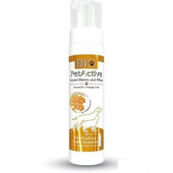 Bio Pet Active Bal Özlü Kedi ve Köpek Kuru Köpük Şampuanı 200ml ürün görseli 1