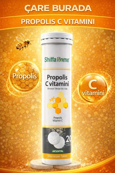 Propolisli & C Vitaminli Efervesan Tablet (20 Tablet) ürün görseli 1