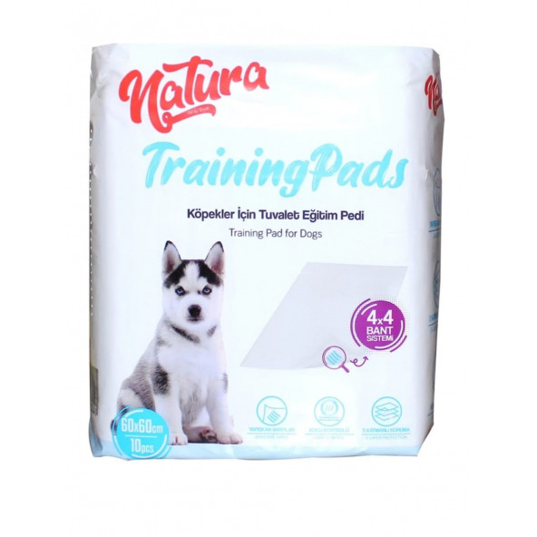 Natura TrainingPads Tuvalet Eğitim Pedi 60 x 60 10 lu ürün görseli 1