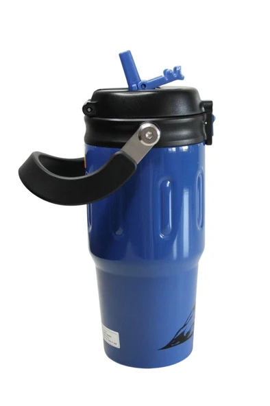 Shotay ST-8168 Çift Kullanım Pipetli/Rahat İçim Mavi 900ml Çelik Termos ürün görseli 1