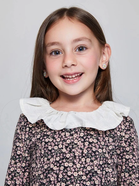 LCW Kids Pembe Çiçek Desenli Kız Çocuk Bluz ürün görseli 1