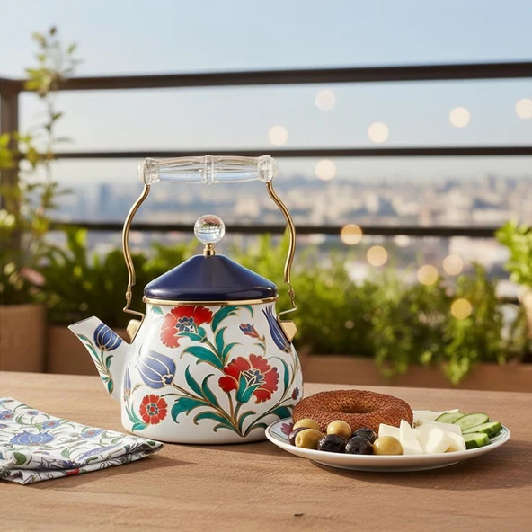 Serenk Emaye Premium Çaydanlık - Resim 4