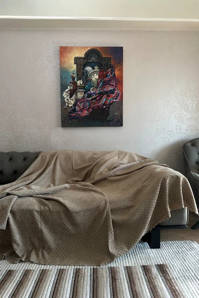 Sofline Kadife Şönil Koltuk Örtüsü, Kaymaz Kanepe Örtüsü, Koltuk Şalı (180 x 220cm) ürün görseli 1