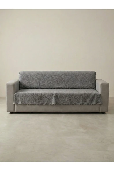 Sofline Kaymaz Tabanlı Tay Tüyü Çekyat, Koltuk, Kanepe Örtüsü(GRİ RENK)(175X210CM) ürün görseli 1