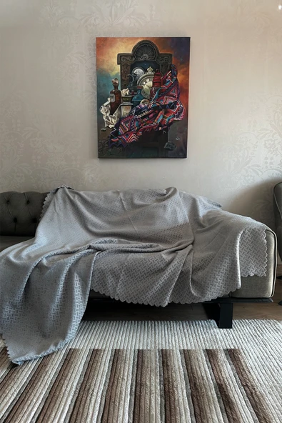 Sofline Kadife Şönil Koltuk Örtüsü, Kaymaz Kanepe Örtüsü, Koltuk Şalı (180 x 220cm) ürün görseli 1