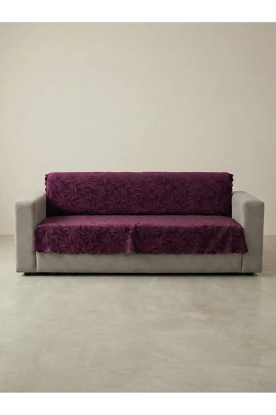 Sofline Kaymaz Tabanlı Tay Tüyü Çekyat, Koltuk, Kanepe Örtüsü(PEMBE, MOR,ANTRASİT RENK)(175X210CM) ürün görseli 1