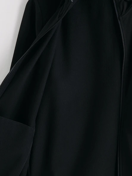 XSIDE ACTIVE Siyah Kapüşonlu Erkek Fermuarlı Sweatshirt - Resim 6