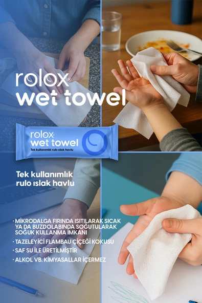 Wet Towel - 50 Paket - Tek Kullanımlık Rulo Islak Havlu ürün görseli 1
