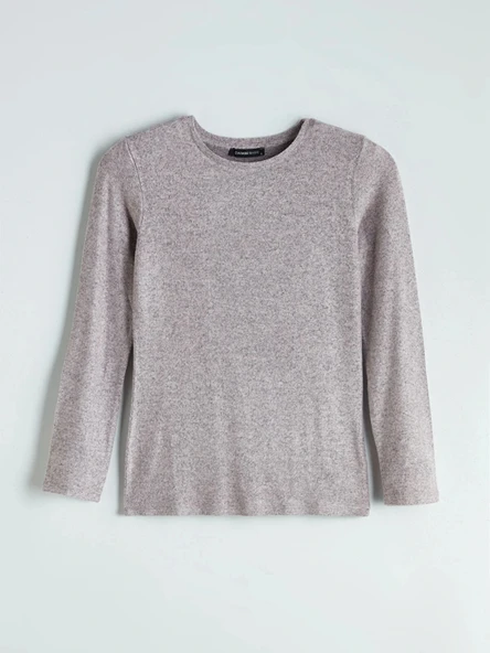 LCWAIKIKI Basic Pembe Bisiklet Yaka Kadın Body - Resim 7