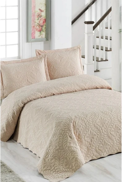Sofline Çift Kişilik Düz Renk Kapitone Yatak Örtüsü, Sade ve Şık Görünüm (250 x 260cm) ürün görseli 1