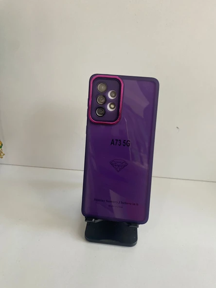 SAMSUNG A73 5G UYUMLU MOR SLİKON KILIF ürün görseli 1