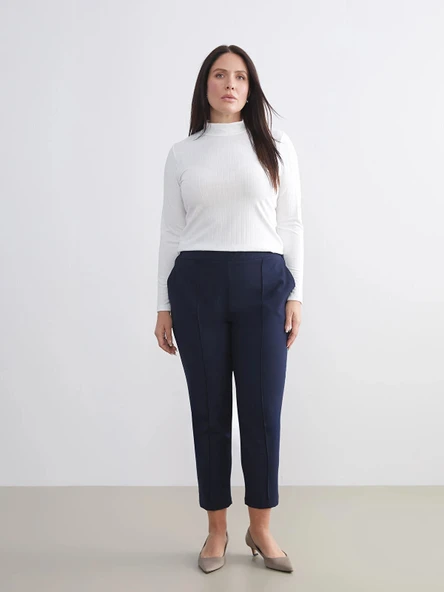 LCWAIKIKI Basic Ekru Dik Yaka Kadın Body - Resim 6