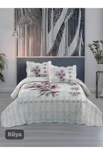 Sofline Çift Kişilik Kapitone Yatak Örtüsü, Klasik Desenli Model - Rüya (250 X 260cm) ürün görseli 1