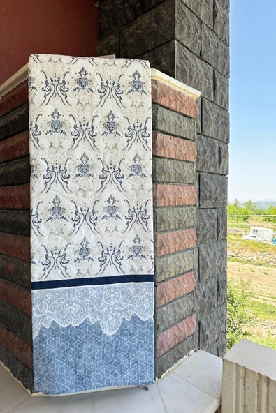 Sofline Çift Kişilik Çok Amaçlı Pike, Yazlık Pike, Desenli Pike, Yatak Örtüsü (195x220cm) ürün görseli 1
