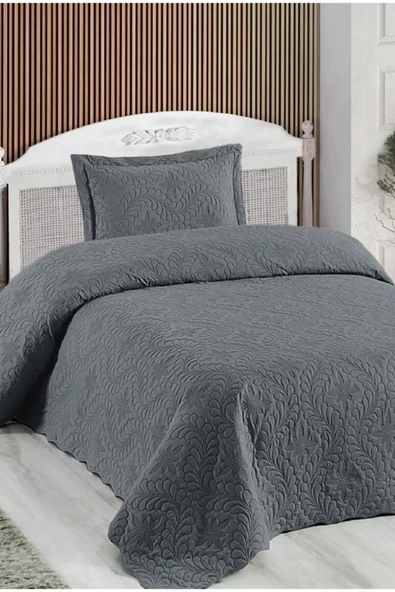 Sofline Tek Kişilik Düz Renk Kapitone Yatak Örtüsü, Sade ve Şık Görünüm (175 x 250cm) ürün görseli 1