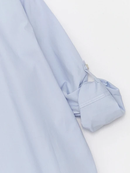 LCW Kids Mavi Basic Erkek Çocuk Poplin Gömlek - Resim 4