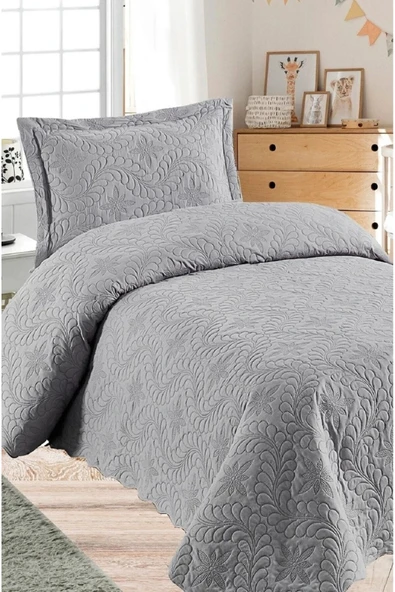 Sofline Tek Kişilik Düz Renk Kapitone Yatak Örtüsü, Sade ve Şık Görünüm (175 x 250cm) ürün görseli 1