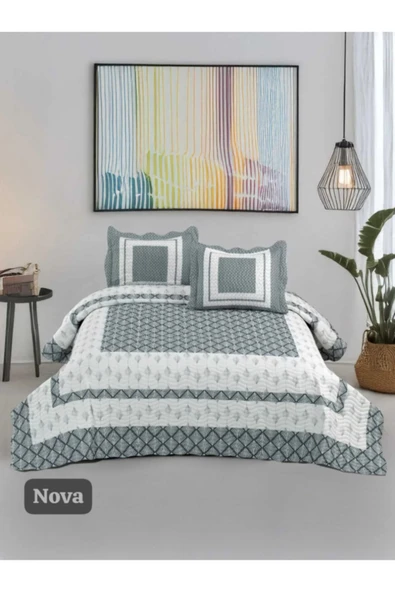 Sofline Çift Kişilik Kapitone Yatak Örtüsü, Klasik Desenli Model - Nova (250 X 260cm) ürün görseli 1