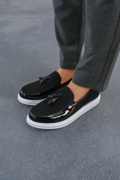 MN002 - RBT Loafer Verniciata Erkek Ayakkabı SIYAH ürün görseli 1