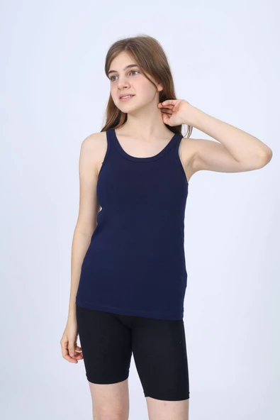 Toontoy Kız Çocuk Bisiklet Yaka Basic Atlet - Resim 3