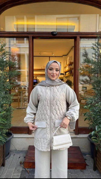 GALA ceketi fermuarlı uzun kadın takımı ürün görseli 1