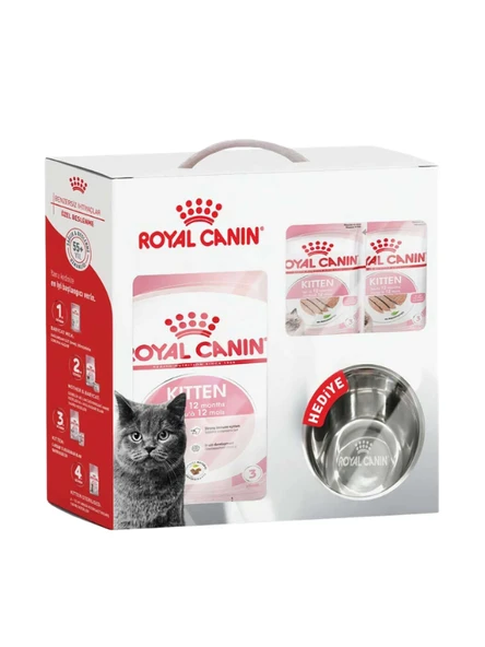 RYL CNN Kitten Yavru Kedi Maması 2 Kg + 6 Adet Kitten 85 Gr Yaş Mama + Mama Kabı ürün görseli 1