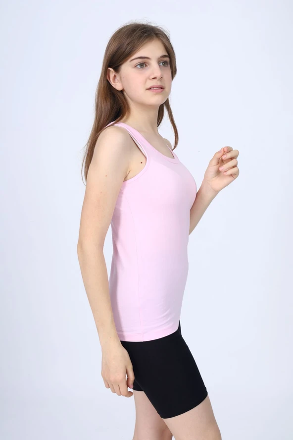 Toontoy Kız Çocuk Bisiklet Yaka Basic Atlet - Resim 9