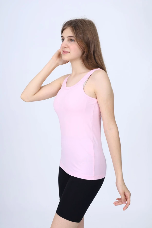 Toontoy Kız Çocuk Bisiklet Yaka Basic Atlet - Resim 7