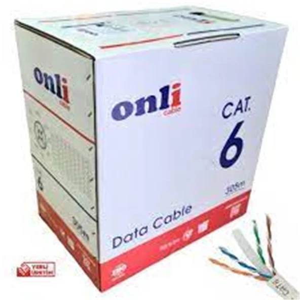 BERK KABLO Sarı 23 AWG 0.50mm CAT6 Ethernet Kablosu (8x0.50mm) 100 Metre Cat6 Kablo Sarı ürün görseli 1