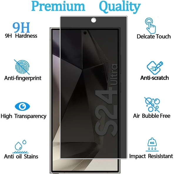 Samsung Galaxy S24 Ultra İle Uyumlu Hayalet Ekran Koruyucu Gizli Privacy ürün görseli 1